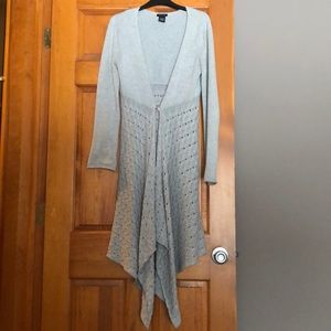 Calvin Klein gray knit duster.
